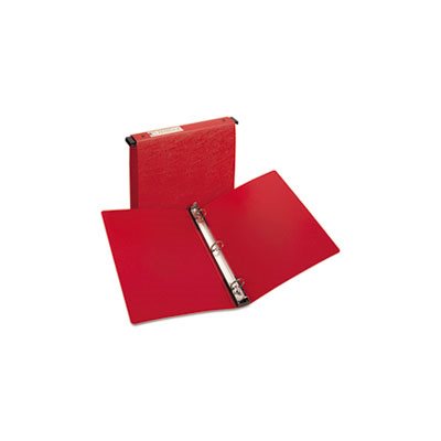 Hanging Storage Binder with Gap Free Round Rings, 11 x 8 1 / 2, 1" Capacity, Red Hanging Storage Binder with Gap Free Round Rings, 11 x 8 1 / 2, 1" Capacity, Red