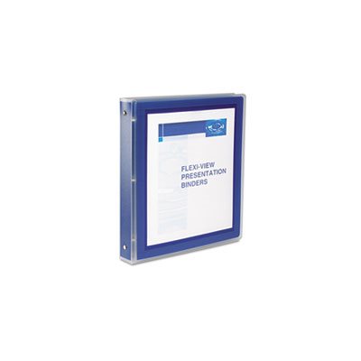 Flexi-View Binder w / Round Rings, 11 x 8 1 / 2, 1" Cap, Navy Blue Flexi-View Binder w / Round Rings, 11 x 8 1 / 2, 1" Cap, Navy Blue