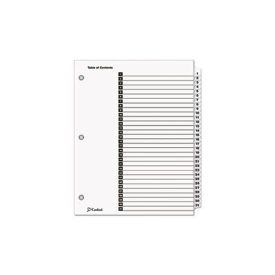 Traditional OneStep Index System, 31-Tab, 1-31, Letter, White, 31 / Set Traditional OneStep Index System, 31-Tab, 1-31, Letter, White, 31 / Set