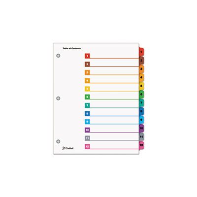 Traditional OneStep Index System, 12-Tab, 1-12, Letter, Multicolor, 12 / Set Traditional OneStep Index System, 12-Tab, 1-12, Letter, Multicolor, 12 / Set