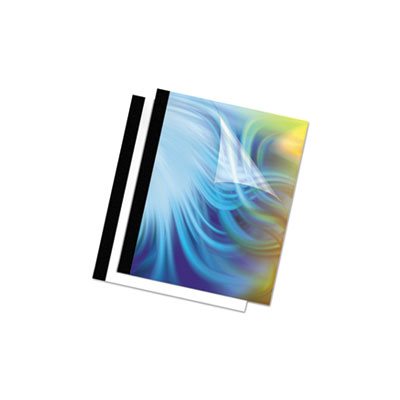 Thermal Binding System Covers, 180-Sheet Cap, 11 x 8 1 / 2, Clear / Black, 10 / Pack Thermal Binding System Covers, 180-Sheet Cap, 11 x 8 1 / 2, Clear / Black, 10 / Pack