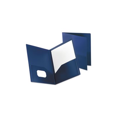 Poly Twin-Pocket Folder, Holds 100 Sheets, Opaque Dark Blue Poly Twin-Pocket Folder, Holds 100 Sheets, Opaque Dark Blue