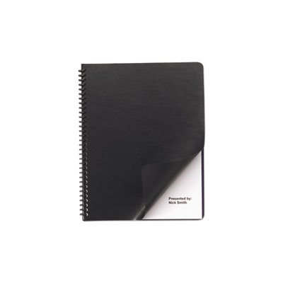Leather Look Binding System Covers, 11-1 / 4 x 8-3 / 4, Black, 100 Sets / Box Leather Look Binding System Covers, 11-1 / 4 x 8-3 / 4, Black, 100 Sets / Box
