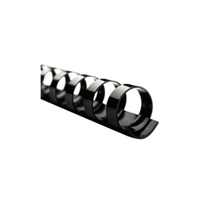 CombBind Standard Spines, 1 / 4" Diameter, 25 Sheet Capacity, Black, 100 / Box CombBind Standard Spines, 1 / 4" Diameter, 25 Sheet Capacity, Black, 100 / Box