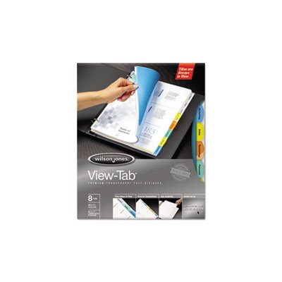 View-Tab Transparent Index Dividers, 8-Tab, Rectangle, Letter, Assorted View-Tab Transparent Index Dividers, 8-Tab, Rectangle, Letter, Assorted