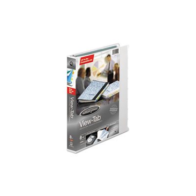 View-Tab Presentation Round Ring View Binder w / Tabs, 1" Cap, White View-Tab Presentation Round Ring View Binder w / Tabs, 1" Cap, White
