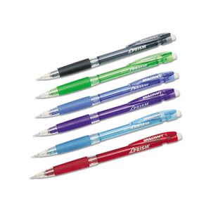 PENCIL, MECHANICAL, PRISM, .7MM FINE, TRANSLUCENT, ASSORTED, ABILITYONE, DOZEN