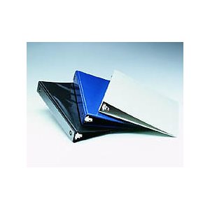 BINDER, 1 1 / 2"  BLUE D' RING W / POCKETS & OVERLAY