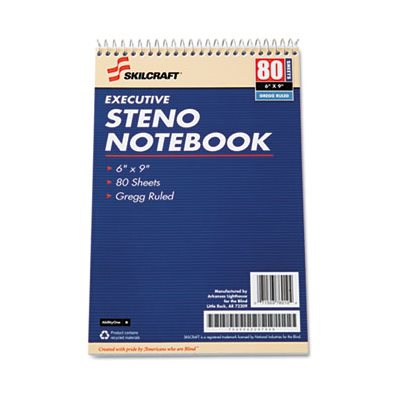 NOTEBOOK, EXECUTIVE STENO, 6" x 9", ABILITYONE NOTEBOOK, EXECUTIVE STENO, 6" x 9", ABILITYONE