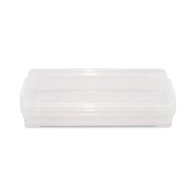 PENCIL BOX, SUPER STACKER CLEAR 8 1 / 4 X 3 3 / 4