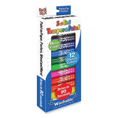 PAINT, KWIK STIX TEMPERA 12PK PRIME COLORS