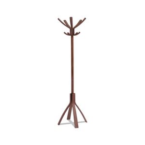 COAT STAND, Café Wood, Ten Peg / Five Hook, 21 2 / 3" x 21 2 / 3" x 69 1 / 3" Espresso Brown