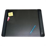 DESK PAD, EXECUTIVE, LEATHER-LIKE SIDE PANELS, 24" x 19", BLACK