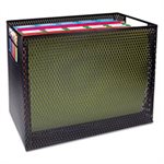 DESKTOP FILE, URBAN COLLECTION, PUNCHED METAL, 13" x 5.75" x 10.75", BLACK