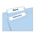 FOLDER LABELS, PRINT OR WRITE, .6875" x 3.4375", WHITE, 252 / PK