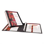 BINDER, HEAVY-DUTY, NON-STICK VIEW W / SLANT RINGS, 1" CAPACITY, BLACK