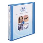 BINDER, HEAVY-DUTY, NON-STICK VIEW W / SLANT RINGS, 1" CAPACITY, LIGHT BLUE