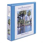 BINDER, HEAVY-DUTY, NON-STICK VIEW W / SLANT RINGS, 1.5" CAPACITY, LIGHT BLUE