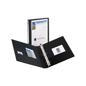 ETS BINDER, Durable View, w / Nonlocking EZD Rings, 11" x 8.5", 1" CAPACITY, Black