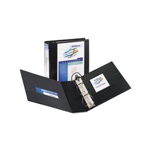 ETS BINDER, Durable View, w / Nonlocking EZD Rings, 11" x 8.5", 3" CAPACITY, Black