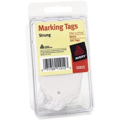 TAGS WHITE STRUNG PK 100 23 / 4A111 / 16 TAGS WHITE STRUNG PK 100 23 / 4A111 / 16
