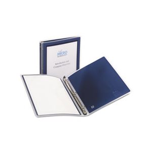 BINDER, Flexi-View, w / Round Rings, 11" x 8.5", .5" Capacity, Navy Blue