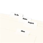 TABS, Printable Plastic, Repositionable Adhesive, 1.75", White, 80 / Pk