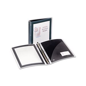 BINDER, Flexi-View, w / Round Rings, 11" x 8.5", 1.5" Capacity, Black