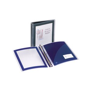 BINIDER, Flexi-View, w / Round Rings, 11" x 8.5", 1" Capacity, Black