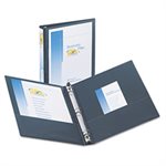 ETS Showcase Economy View Binder w / Round Rings, 11 x 8 1 / 2, 1" Cap, Black