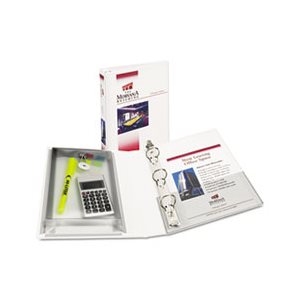 BINDER, Mini, Protect & Store View, w /  Round Rings, 8.5" x 5.5", 1" Capacity, White