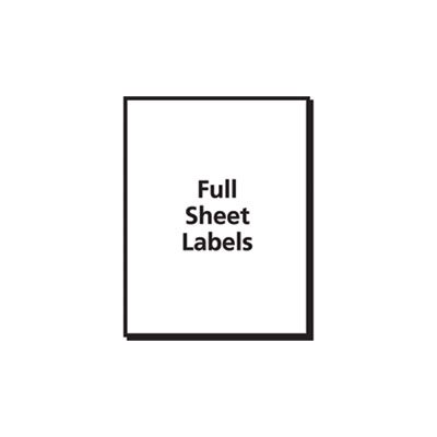 ETS LABELS, Full-Sheet, w / TrueBlock, Laser, 8.5