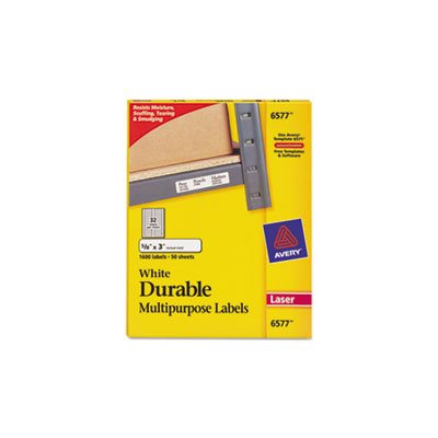 LABELS, Permanent, ID, w / TrueBlock, Laser, .625" x 3", White, 1600 / Pk LABELS, Permanent, ID, w / TrueBlock, Laser, .625" x 3", White, 1600 / Pk