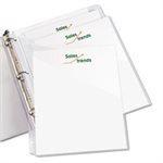 ETS Binder Pockets, 3-Hole Punched, 9.25" x 11", Clear, 5 / Pk