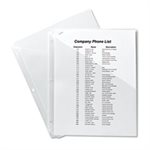 ETS Binder Pockets, 3-Hole Punched, 9.25" x 11", Clear, 5 / Pk
