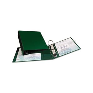 BINDER, Heavy-Duty, w /  One Touch EZD Rings, 11" x 8.5", 3" Capacity, Green