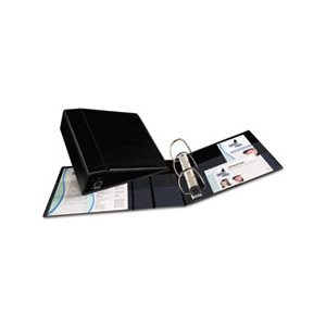 BINDER, Heavy-Duty, w /  One Touch EZD Rings, 11" x 8.5", 4" Capacity, Black
