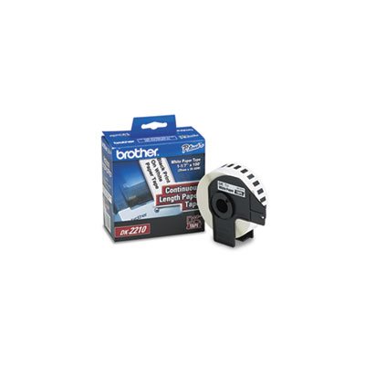 LABEL TAPE, Continuous, Paper, 1.1" x 100' Roll, White LABEL TAPE, Continuous, Paper, 1.1" x 100' Roll, White