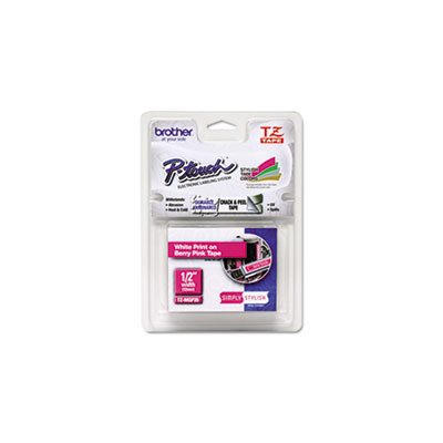 LABELING TAPE, TZ Standard Adhesive, Laminated, .5" x 16.4', White on Berry Pink LABELING TAPE, TZ Standard Adhesive, Laminated, .5" x 16.4', White on Berry Pink