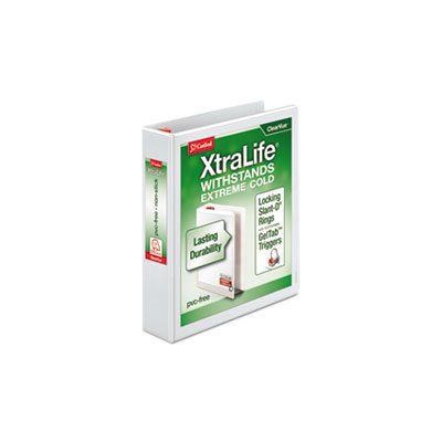 BINDER, XtraLife, ClearVue, Non-Stick, Locking, Slant-D Ring, 1.5" Cap, 11" x 8.5", White BINDER, XtraLife, ClearVue, Non-Stick, Locking, Slant-D Ring, 1.5" Cap, 11" x 8.5", White