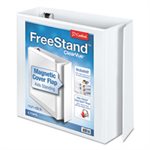 BINDER, FreeStand, Easy Open, Locking, Slant-D Ring, 3" Cap, 11" x 8.5", White