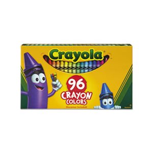 CRAYONS, CRAYOLA, Classic Colors, Flip-Top Pack, w /  Sharpener, 96 Colors