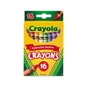 CRAYONS, CRAYOLA, Classic Colors, Peggable Retail Pack, 16 Colors