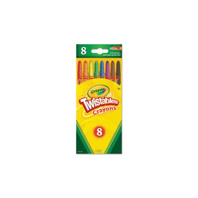 CRAYONS, CRAYOLA, Twistable, 8 Traditional Colors / Set