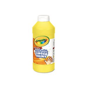 PAINT, FINGERPAINT, Washable, Yellow, 16 oz