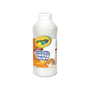 PAINT, FINGERPAINT, Washable, White, 16 oz