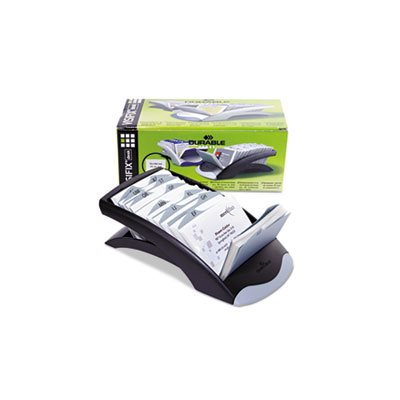 CARD FILE, VISIFIX, Desk, Business Card File, Holds 200, 4.125