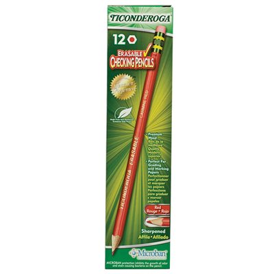 PENCILS, COLORED, Ticonderoga, Erasable, 2.6 mm, CME Lead / Barrel, Dozen