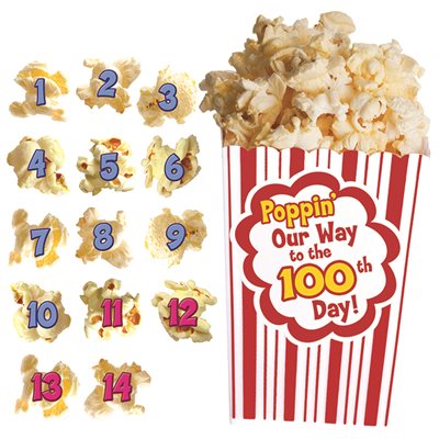 BULLETIN BOARD SET, 100 DAYS OF POPCORN BULLETIN BOARD SET, 100 DAYS OF POPCORN