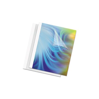 COVERS, Thermal Binding System, 60-Sheet Cap, 11" x 8.5", Clear / White, 10 / Pack COVERS, Thermal Binding System, 60-Sheet Cap, 11" x 8.5", Clear / White, 10 / Pack